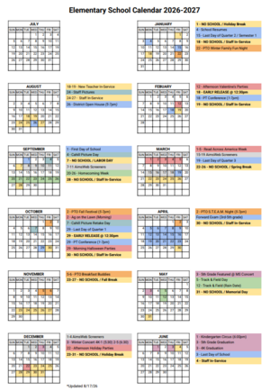 2026-27 Calendar